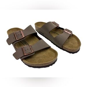 NEW Birkenstock Arizona 43, W11, M9 Mocha Brown (Mocca) Birkibuc Sandals